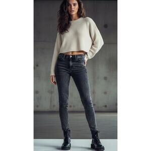 Song Jeans Black Skinny High Waist Ankle Size 11/30